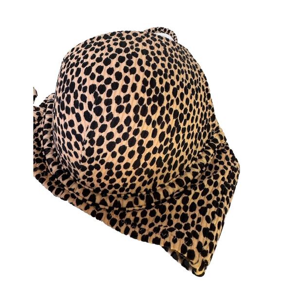Leopard Print Women’s Swimsuit Bra Size 34B Shade & Shore Underwire Adju… - Picture 3 of 12
